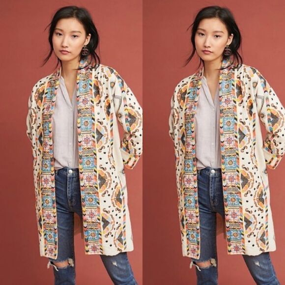 New Mauve Coloma Embroidered Jacket - Picture 1 of 7